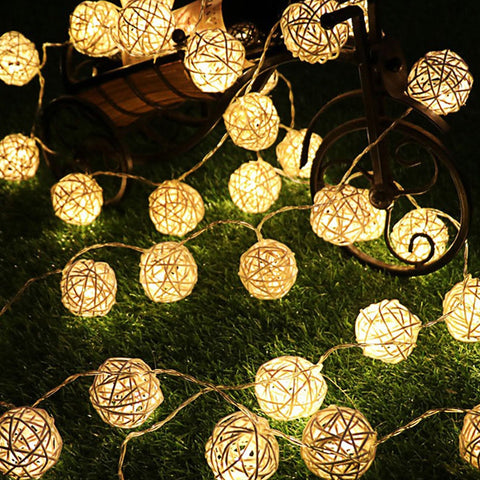 Guirlande LED de Noël, boules lumineuses