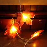Décoration de Noël, guirlande feuille d'automne LED