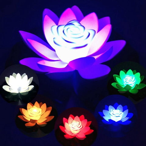 Fleur Lotus flottante, zen, lumière Led