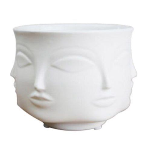 Pot de fleur visage, décoration  jardin