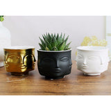 Pot de fleur visage, décoration  jardin