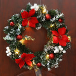 Couronne de Noël LED pour porte