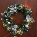 Couronne de Noël LED pour porte