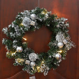 Couronne de Noël LED pour porte