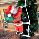Echelle avec Père Noël, décoration cheminée