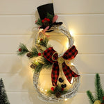 Couronne de Noël LED pour porte