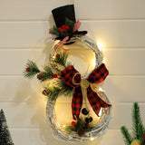 Couronne de Noël LED pour porte