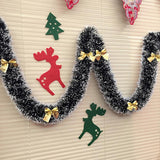 Guirlande sapin de Noël avec nœud, décoration de Noël