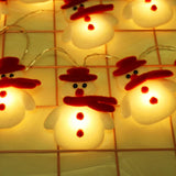 Décoration de Noël, guirlande bonhomme de neige LED
