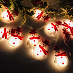 Décoration de Noël, guirlande bonhomme de neige LED