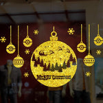 Autocollants statiques fenêtre, décoration de Noël